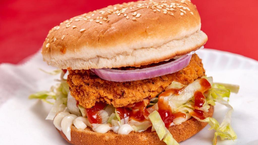 Spicy Chicken Sandwich · Comes with lettuce, tomato, mayonnaise, and ketchup