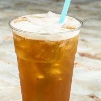 Iced Peach Green Tea Lemonade · 