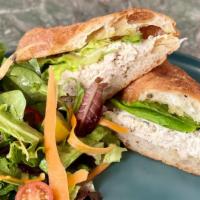 Chicken Salad Sandwich · three owls chicken salad, bibb lettuce on foccaccia