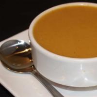 Organic Butternut Squash Soup · Our delicious organic roasted butternut squash in a creamy blend of carrots, celery, tomato ...