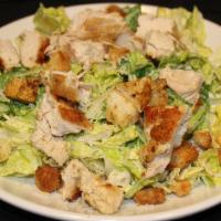 Caesar Salad With Grilled Chicken · Romaine lettuce, our all-natural free-range chicken tossed in our housemade caesar dressing ...