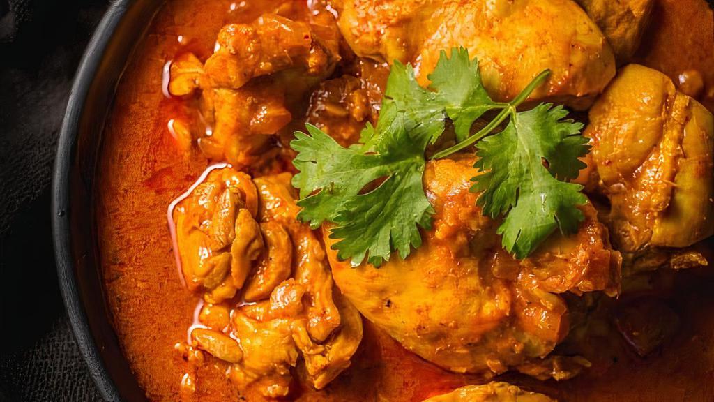 Chicken Vindaloo Love · Chicken marinated in vinegar and fiery spices cooked in a true goan style.