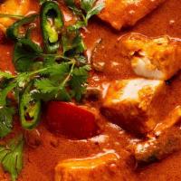 Goa Fish Curry Goal · Fish prepared in coconut sauce with very mild spices, mustard seeds, cumin, curry leaf, and ...