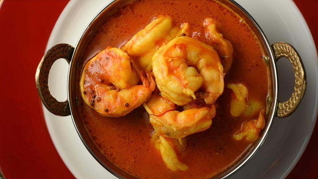 Saffron Shrimp Curry Special · Jumbo shrimps prepared with authentic homemade exotic spices.