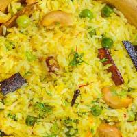 Saffron Special Sweet Pulao · Basmati rice with fruits and nuts.