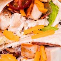 Chicken, Bacon & Ranch Wrap Combo · Served with french fries and soda.