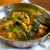 Pumpkin Curry · Vegetarian possibility. Roasted kabocha squash, homemade pumkin curry sauce with steamed loc...