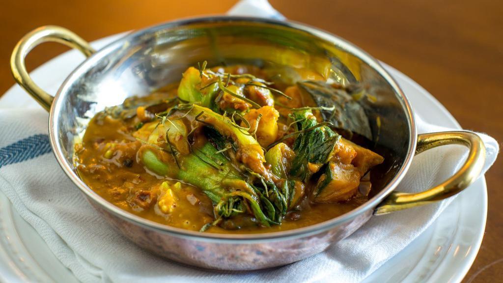 Pumpkin Vegetarian Curry · Vegetarian. Local vegetable, kabocha pumpkin with homemade panang curry.