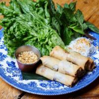 Crispy Roll · Vegetarian. Local farm vegetable spring roll, rice noodle with sweet lime peanut sauce.