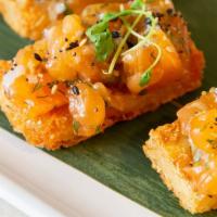 Yellowfish Tuna & Crispy Potato · sesame, truffle~yuzu sauce, scallions