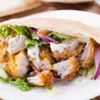 Organic Chicken Kebab On Pita · 