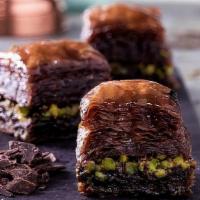 Handmade Chocolate Baklava · Baklava is a very known and preferred dessert in the whole world. Handmade chocolate pistach...