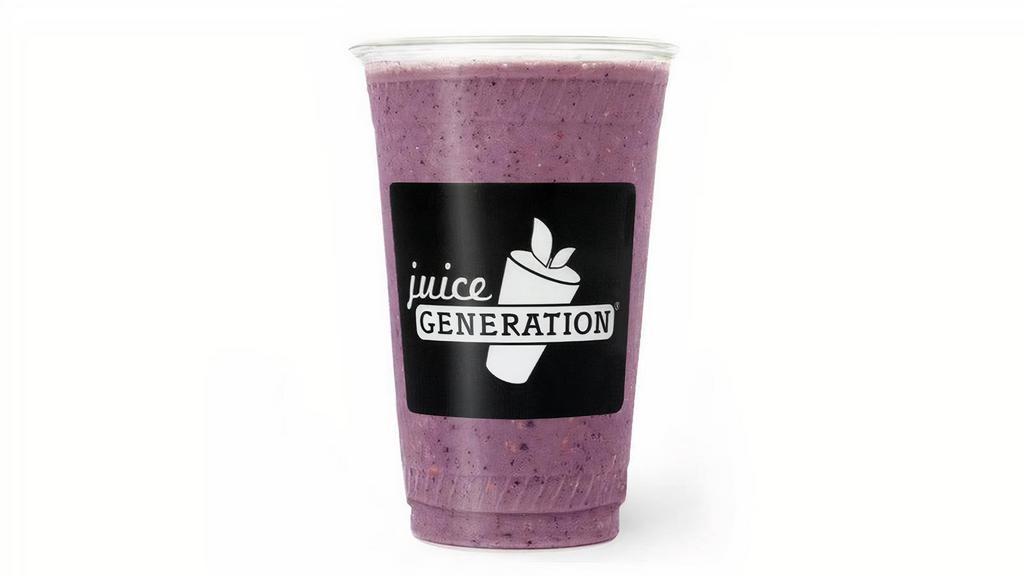 Protein Knockout® · Water, blueberries, peanut butter, banana, & 56g whey protein. 20 oz