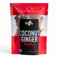 Coconut Ginger Granola · Coconut chips, sunflower seeds, pumpkin seeds, maple syrup, crystallized ginger, cashews, br...