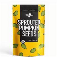 Sprouted Pumpkin Seeds · Sprouted pumpkin seeds. Net wt. 1.75oz