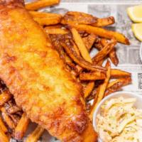 Fish & Chips · Authentic hand battered and delicious.