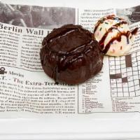 Triple Chocolate Obsession · Warm, rich, fudge-filled chocolate molten lava cake drizzled with Hershey's chocolate syrup ...