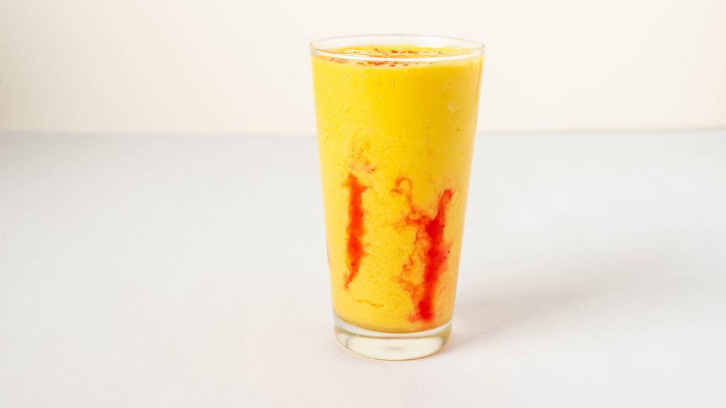 Mango Lassi · A refreshing yogurt mango drink.