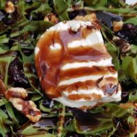 Figs Salad · Figs, goat cheese, arugula, roasted almond.