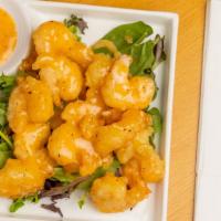 Rock Shrimp Tempura · Deep fried shrimp w. special sauce.