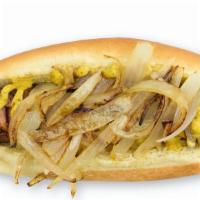 Andouille · Grilled Louisiana style spicy sausage, grilled onions, and cajun mustard.