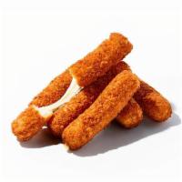 Mozzarella Sticks · 6 Pieces of mozzarella cheese sticks that are freshly battered and deep fried to golden perf...