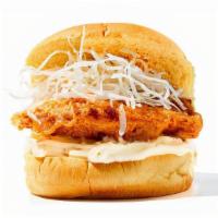 Original Chicken Sandwich · Slightly crispy chicken patty with our signature homemade sauce. Served with Cabbage and pic...