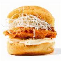 Original Spicy Chicken Sandwich · SPICY. Slightly crispy chicken patty with our signature homemade sauce. Served with Cabbage ...