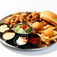 Half Boneless Chicken Combo (A) · Any choice of our Half chicken With a side of small French fries, 2pcs of cheese ball, small...
