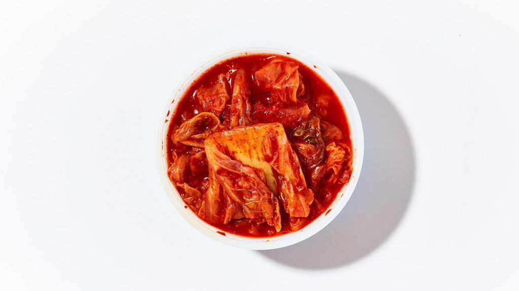 Kimchi · 8oz. Homemade spicy fermented napa cabbage.