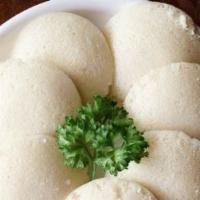 Idly · Two steamed rice cakes