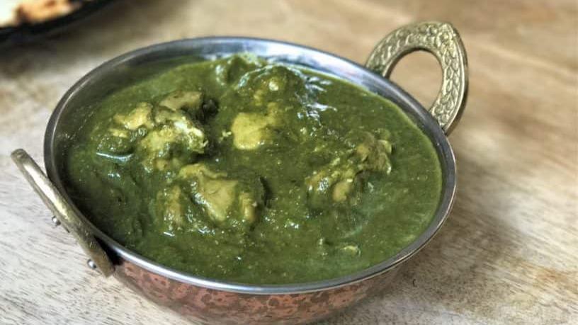 Chicken Saag · Boneless chicken cooked with spinach and blend of Indian spices