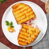 Turkey Breast & Mozzarella Panini · Boar's head salsalito turkey and fresh mozzarella served on a flat panini bread.