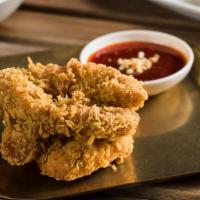 Tenders (3 Pieces - 1 Sauce) · With a choice of one sauce: Korean sweet gochujang (spicy), sweet black pepper soy, truffle ...
