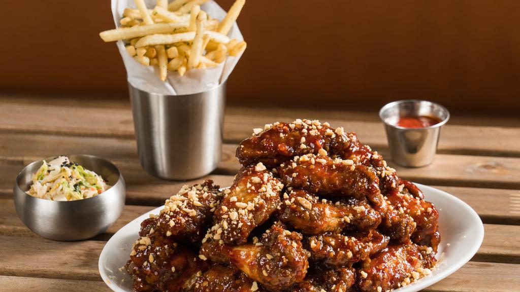 Game Night · 40 wings (up to 2 wing sauces) with 2 sides.