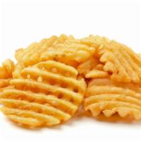 Waffle Fries · Golden-crispy fries designed in a waffle fashion.