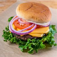Deluxe Cheeseburger · with Lettuce, Tomatoes, Onions & American Cheese