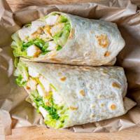 Chicken Caesar Wrap · Grilled Chicken, Romaine Lettuce, Parmesan Cheese, Croutons & Caesar Dressing