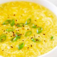 Egg Drop Soup · Served with crispy noodles.