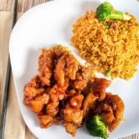 Chicken With Orange Flavor · Hot and spicy.