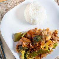Szechuan Style · Hot and spicy. Choice of chicken, roast pork, beef or shrimp.