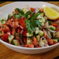 Shepherd'S Salad · Fresh tomatoes , cucumbers , green peppers , parsley and onions mixed with vinegar and olive...