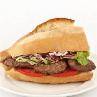 Kasarli Kofte Sandwich · Turkish meatballs grand lamb and beef are made with an exotic blend of spices, mixed with ka...