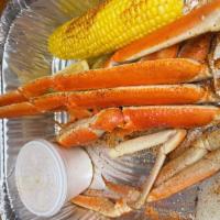 Snow Crabs · 1 lb per order, steamed with Corn and Potatoes, seasoned with Old Bay and some drawn Butter ...