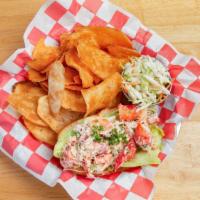 Lobster Roll Platter · 4 ounces of Lobster Meat stuffed in a top-split New England Style Bun. Served with a side of...