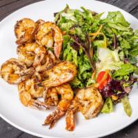 Shrimp Salad · Tossed Spring Mix, Cherry Tomatoes, Carrot, & Cucumber