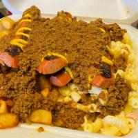 Red Hots · Hot Dogs seared to perfection served over your choice of  Mac Salad, Home Fries or Baked Bea...