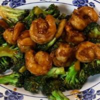 Shrimp With Broccoli · Served with wonton egg drop or hot and sour soup. served with roast pork fried rice or brown...