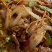 Shredded Beef Or Chicken Szechuan Style · Hot and spicy.