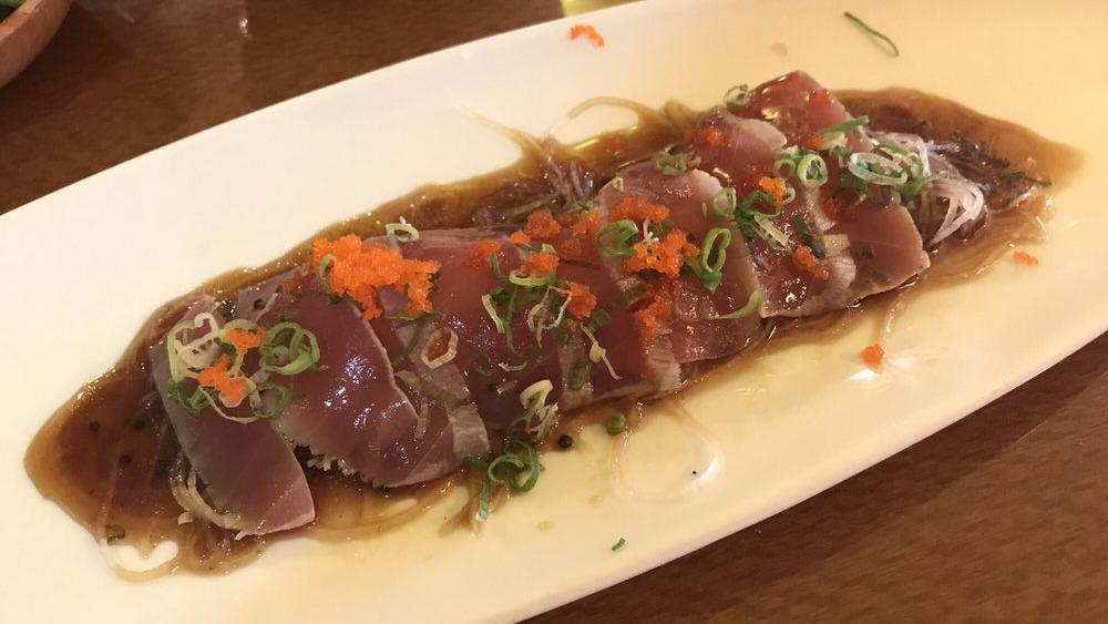Tuna Tataki Appetizer · Seared & Thinly Slice.